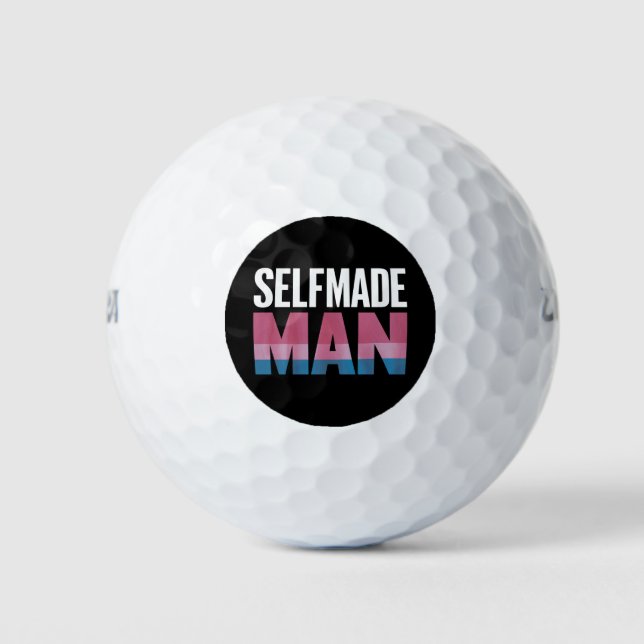 Selfmade Man Transgender Trans Pride Flag Transsex Golfball (Vorderseite)