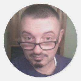 Selfy Foto aufgenommen 12-20-15 Runder Aufkleber