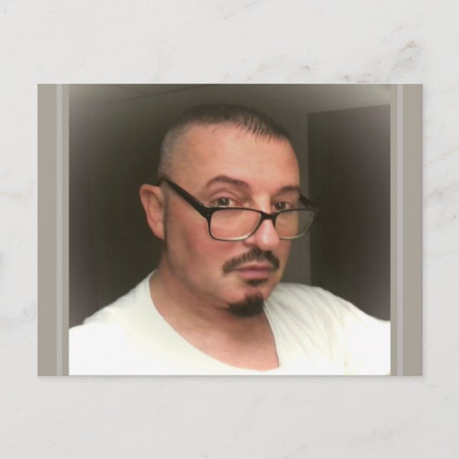 Selfy my age 67 by Mark Edward Westerfield Postkarte (Vorderseite)