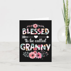 Selig, als Granny Shirt Funny Granny Mot bezeichne Karte