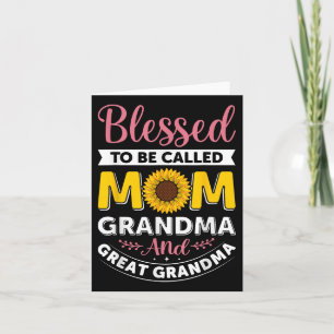 Selig als Mama Oma Sonnenblumen Mütter genannt Karte