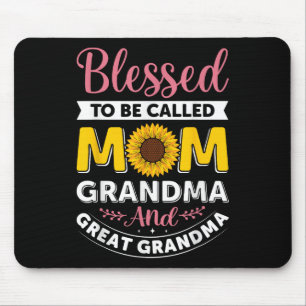 Selig als Mama Oma Sonnenblumen Mütter genannt Mousepad