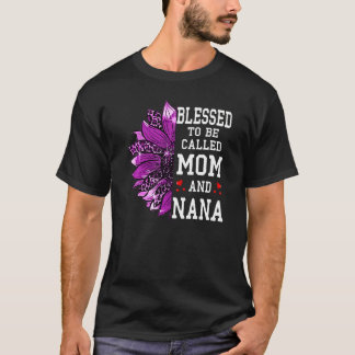 Selig als Mama und Nana Mütter Tag Sunf T-Shirt