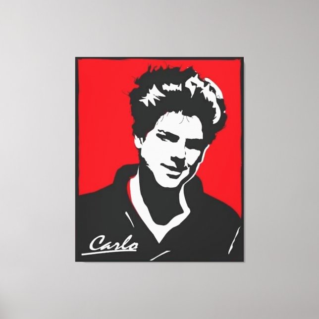 Selig Carlo Acutis, Beato Carlo, gesegnet Carlo Leinwanddruck (Vorderseite)