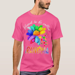 Selig, genannt Oma Sonnenblume Regenbogen Lo T-Shirt
