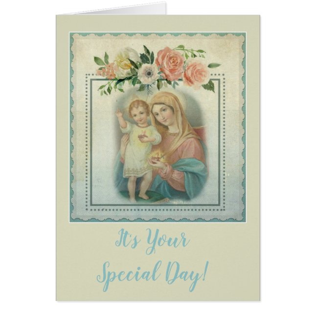 Selig gesegnete Jungfrau Mary mit dem Baby Jesus (Vorne)