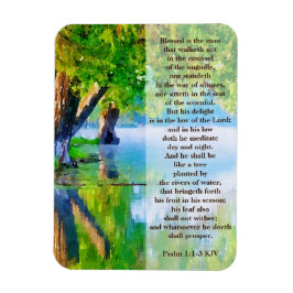 Selig ist der Mann - Psalm 1:1-3 Magnet