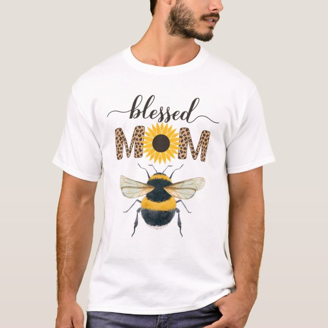 Selig Mama glücklicher Frühlingsbrötlchen Mutterta T-Shirt (Vorderseite)