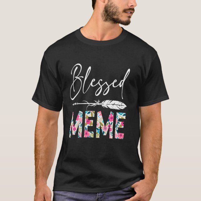Selig Meme Funny T-Shirts Frauen, Geschenk für Mam (Vorderseite)