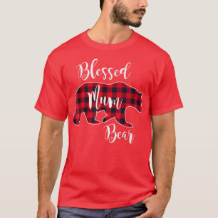 Selig Mum Bär Buffalo Karo Kariertes Muster Mama T-Shirt