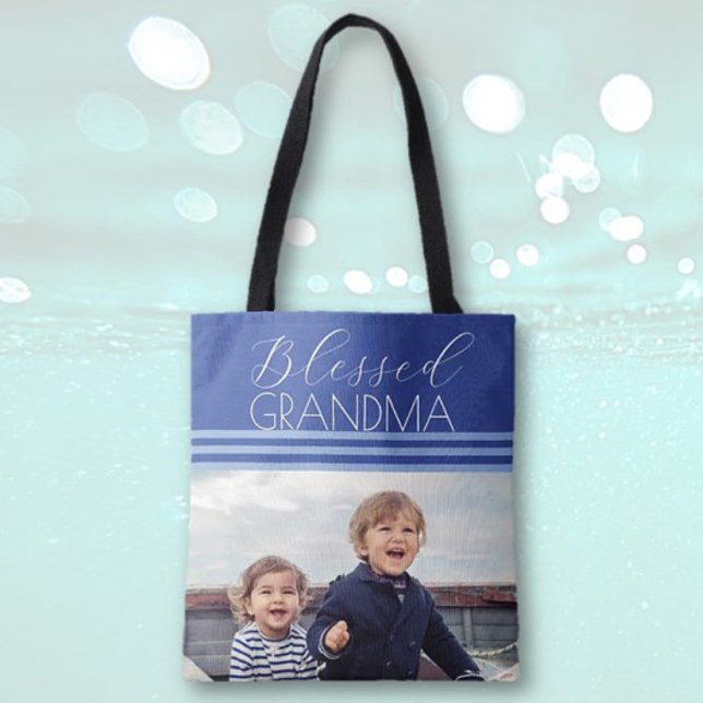 Selig Oma Custom Foto Geschenk Tasche (Von Creator hochgeladen)