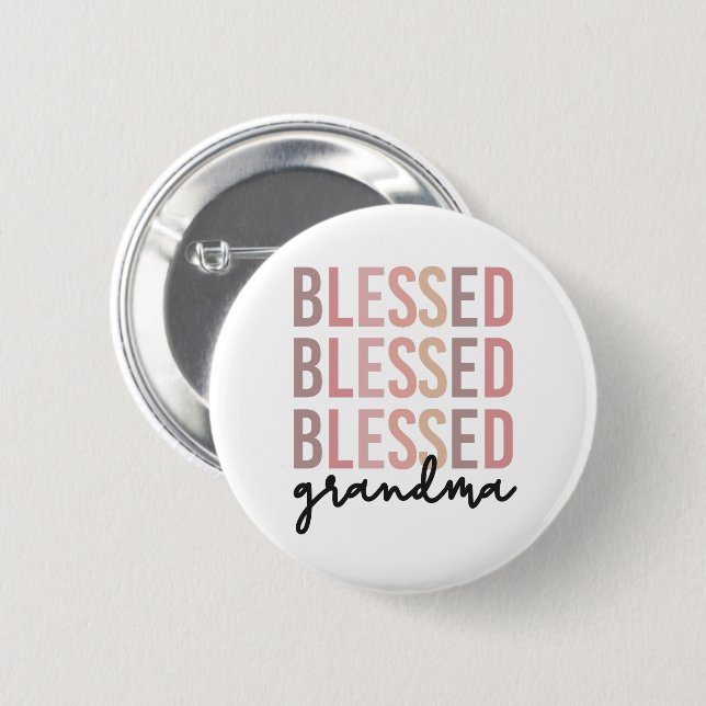 Selig Oma | Geschenke für Oma Button (Vorne & Hinten)