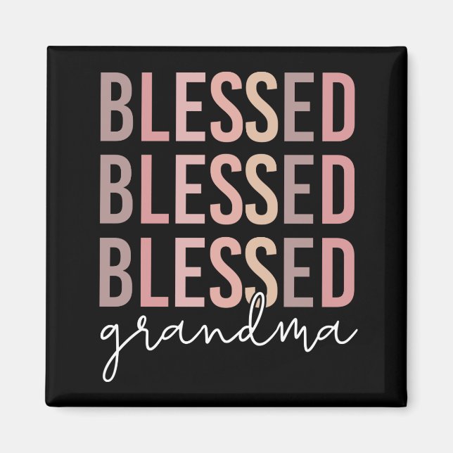 Selig Oma | Geschenke für Oma Magnet (Vorne)