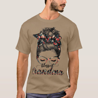 Selig Oma Messy Bun Frauen glückliche Ostern, Moth T-Shirt