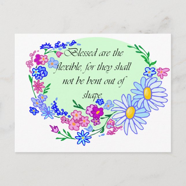 Selig sind die Flexible Postkarte (Vorderseite)