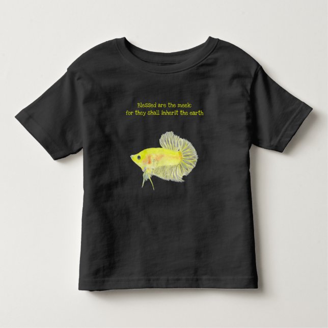 Selig sind die Meek Fish Kleinkind T - Shirt (Vorderseite)