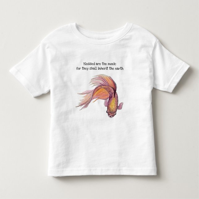 Selig sind die Meek Fish Kleinkind T - Shirt (Vorderseite)