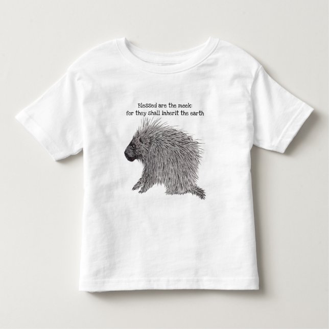 Selig sind die Meek Porcupine Kleinkind T - Shirt (Vorderseite)
