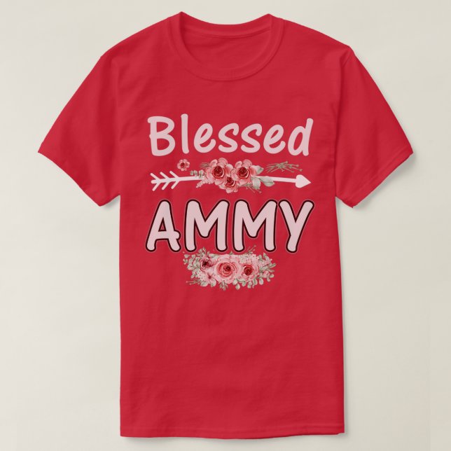 Selige Ammy Mama Leben Niedliche Blume Mütter D T-Shirt (Design vorne)