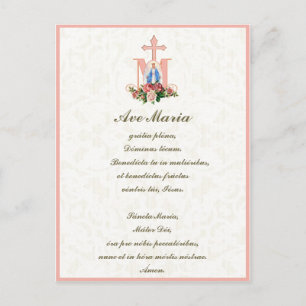 Selige Jungfrau Hagel Mary Jesus Latin Vintag Postkarte