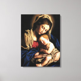Selige Jungfrau Maria und Säugling Kind Jesus Leinwanddruck