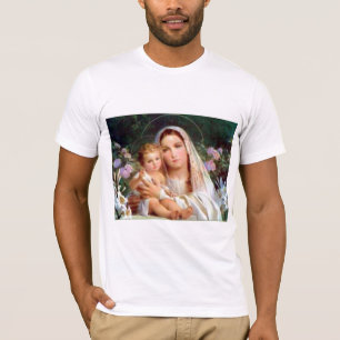 Selige Jungfrau Maria und Säugling Kind Jesus T-Shirt