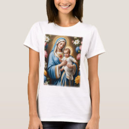 Selige Jungfrau Mary and Baby Jesus T-Shirt