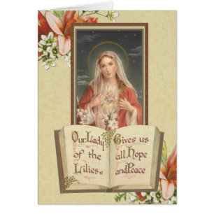 Selige Jungfrau Mary Katholic Religious Lilies
