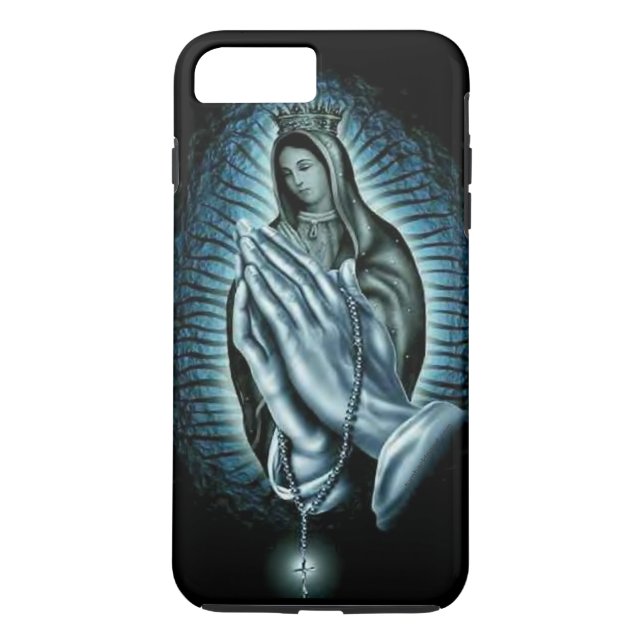 Selige Jungfrau Mary Lila Gebet Rosary Case-Mate iPhone Hülle (Rückseite)