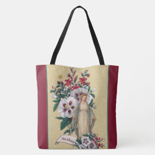 Selige Jungfrau Mary Religious Floral Ave Maria