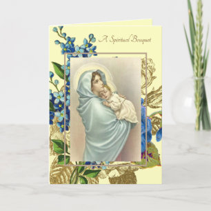 Selige Jungfrau Mary Spiritual Bouquet Gebete Karte