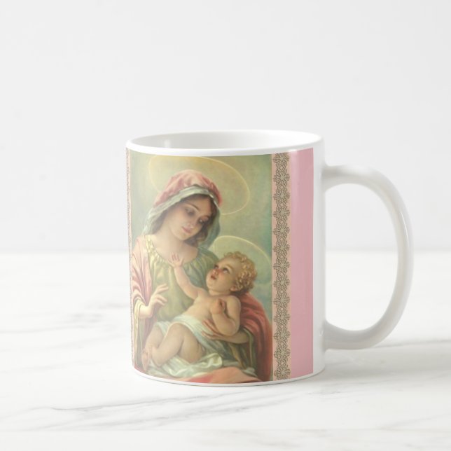 Selige Jungfrau Mary w child Jesus Tasse Geschenk (Rechts)