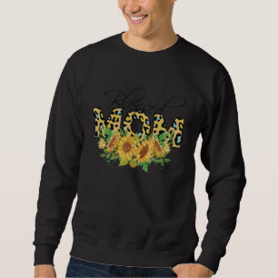 Selige Mama Leopard Sonnenblume Dank Mama Mutter Sweatshirt