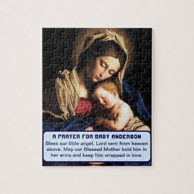 Selige Mutter mit dem Christ-Kind-Jungen Keepake Puzzle (Vertikal)