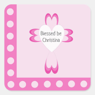 Selige Taufe Quadratischer Aufkleber