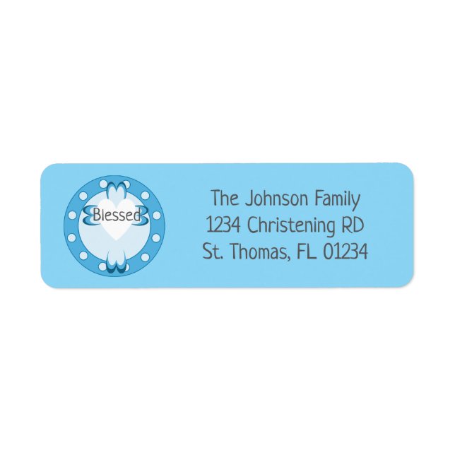 Selige Taufe-Rücksendeadressen-Aufkleber (Vorne)