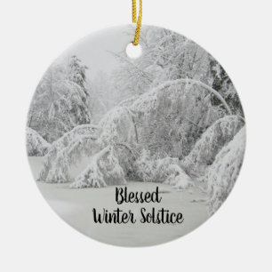 Selige Wintersonne Keramik Ornament