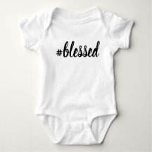 #Seligen Baby Bodysuit Gesegnet Hashtag