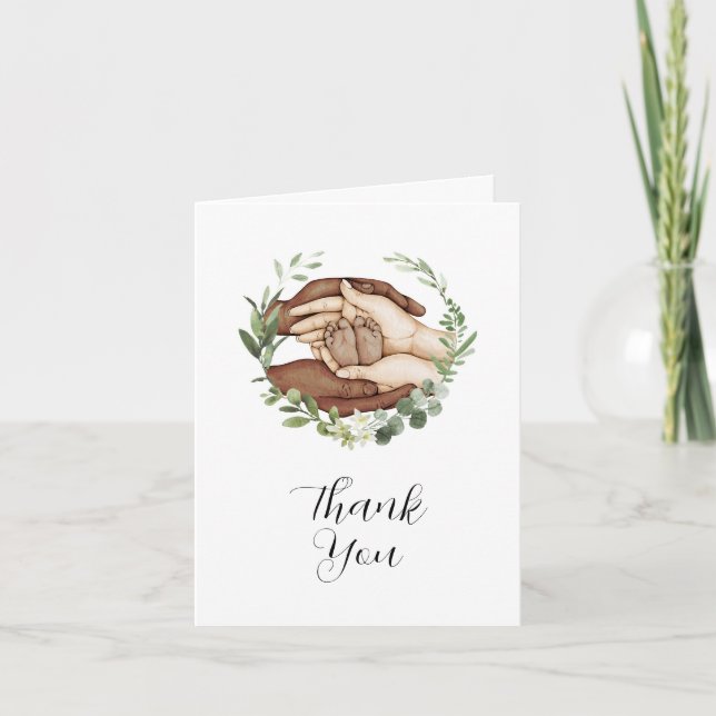 Seligen Babydusche Danke-Karte" Dankeskarte (Vorderseite)