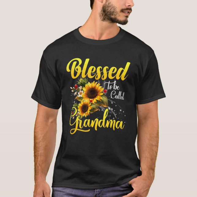 Seligen, die Bezeichnung Oma Sunflower Oma 2 T-Shirt (Vorderseite)