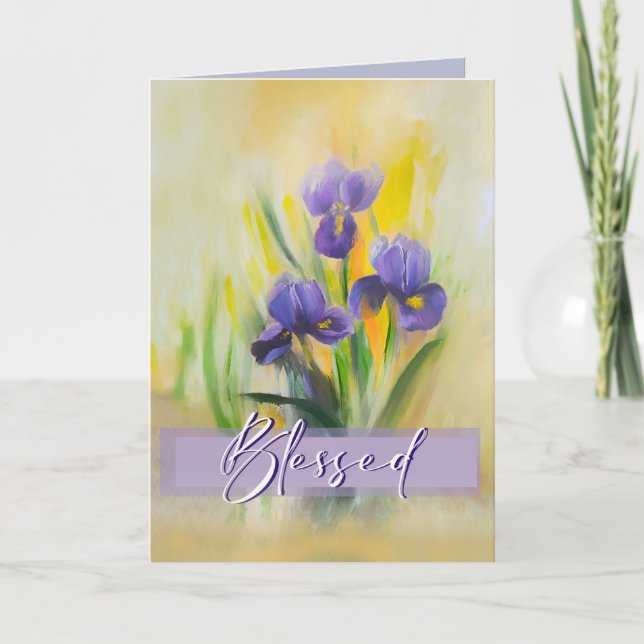 Seligen Iris Dankeskarte (Vorderseite)
