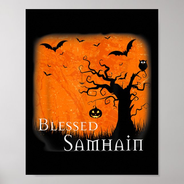 Seligen Samhain Wiccan Celtic Pagan Halloween Witc Poster (Vorne)