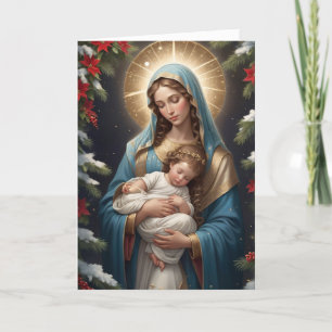 Seligste Jungfrau Maria Traditionell Katholisch Feiertagskarte