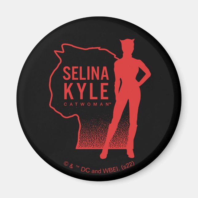 Selina Kyle Catwoman Kontur Logo Magnet (Vorne)