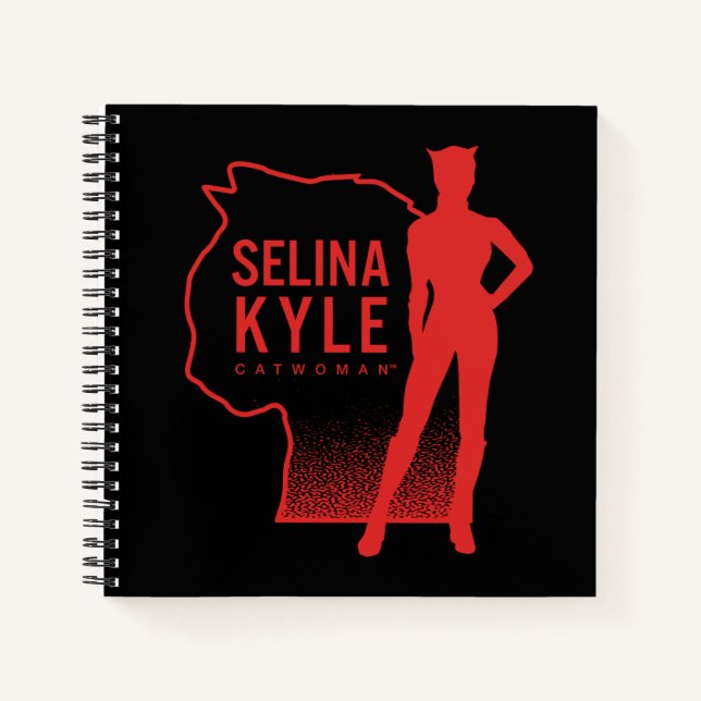 Selina Kyle Catwoman Kontur Logo Notizbuch (Vorderseite)