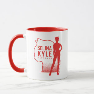 Selina Kyle Catwoman Kontur Logo Tasse