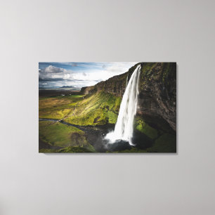 Seljalandsfoss Wasserfall Island Leinwanddruck