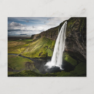 Seljalandsfoss Wasserfall   Island Postkarte