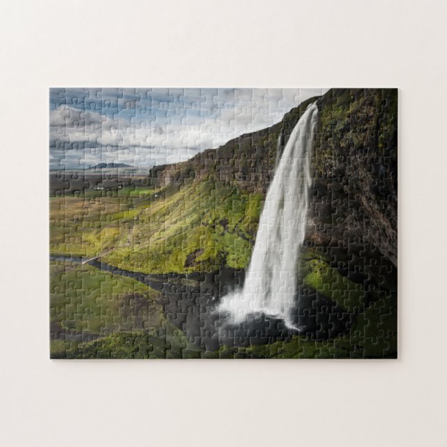 Seljalandsfoss Wasserfall | Island Puzzle (Horizontal)
