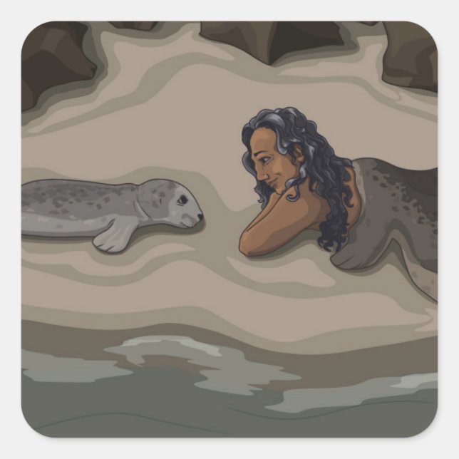 Selkie und Pup Sticker (Vorderseite)